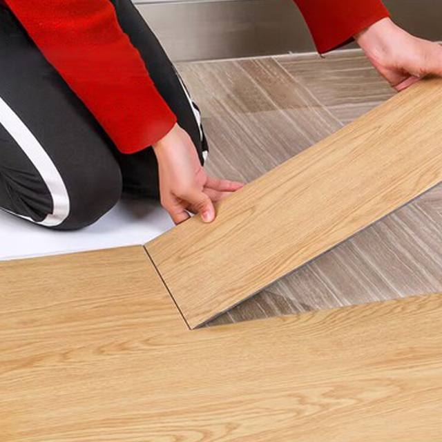 Virgin  Non-slip Rigid Core Walnut/Wooden SPC Hospital Vinyl Floor LVT Flooring 5 mm Commercial Luxury Vinyl PVC Plank Tile