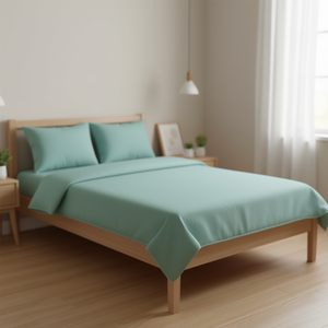 Bidcuoy Brliim Reversible <b>Bedspread</b> <b>Set</b> Seafoam Twin Size Embossed Print Polyester Home Sleep - Product Image 2