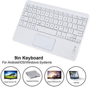 Clavier Bluetooth sans fil ultra-fin de 4 mm avec pavé tactile multi-touch intégré pour iPad, iPhone, Samsung Galaxy - Product Image 5