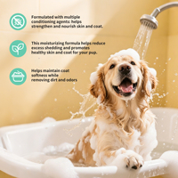 Shampoo pour animaux de compagnie à base de plantes durables, formule écologique pour le soin des chiots