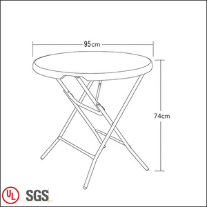 Tavolini Rotondi Pieghevoli in Plastica, <span class=keywords><strong>Tavoli</strong></span> Portatili per <span class=keywords><strong>Giardino</strong></span>, Feste all'Aperto e Caffè - Product Image 6