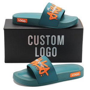 Henghao Factory Wholesale New Style Sandal Custom Oem Pu Sole 3d Rubber Logo <strong>Comfy</strong> Design Your Logo Custom <strong>Slides</strong> With Padding - Product Image 1
