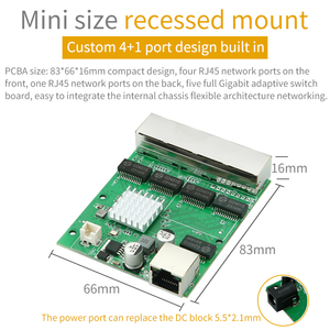 Industrial-Grade 5-Port Full <strong>Gigabit</strong> <strong>Ethernet</strong> Switch <strong>Module</strong> 4+1 Network Communication Data Transmission Board High Switches - Product Image 4