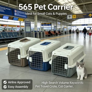 Cage de transport moderne et respirante en PP, approuvée par les compagnies aériennes, pour chiens et chats de petite et moyenne taille - Voyage écologique pour animaux de compagnie - Product Image 6