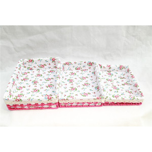 <b>Storage</b> <b>Trays</b> Rectangle 3 Piece Set Floral Print Stackable Organizers for Home <b>Storage</b> - Product Image 1