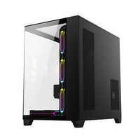 AntarcChill High Quality Custom Logo Transparent ATX PC Case Gaming Desktop Computer Case With Three Tempered Glass Panels