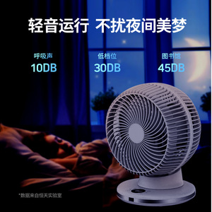Hengtian 8 Inch Desktop Circulating <b>Fan</b> <b>With</b> <b>Remote</b> Control Light And Timer For Home Office Use - Product Image 3