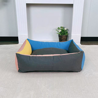 Rechteckiges Plüsch-Hundebett für Große, Mittlere und Kleine Hunde, Einfarbig, Schlafsofa, Orthopädisch, Umweltfreundlich, Modische Kartonverpackung