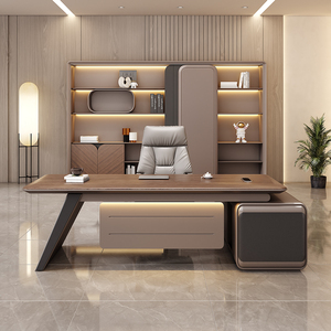 Escritorio Ejecutivo de Lujo Italiano, Mesa de Madera en Forma de L de Alta Calidad, Diseño Moderno para Jefe o Gerente - Product Image 1