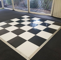Piste de danse portative 20X20ft piste de danse à carreaux noir et blanc pour la décoration de lieu de fête de mariage