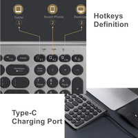 Keyboard Nirkabel OEM Pabrik dengan Cetakan Umum 2.4G 99 Tombol, Keyboard dengan Lampu Latar, Kabel Type-C, Tri-mode Desktop, Maksimal 3 Perangkat