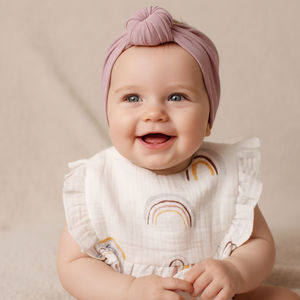 2 Pezzi di Bavaglini Morbidi in Mussola Stampata Lavabili con Chiusura a Bottone per Neonati e Bambini - Product Image 4