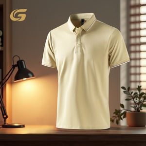 Camisas Polo de Golf Lisas de Poliéster Elástico en 4 Direcciones con Logotipo Personalizado Bordado al por Mayor, Diseño de Solapa Sólida, Uniformes en Blanco <span class=keywords><strong>para</strong></span> Hombre - Product Image 3