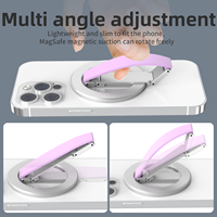 Support de téléphone et de bureau flexible en alliage d'aluminium magnétique Q5-A avec support annulaire pour utilisation au lit et option de logo personnalisé