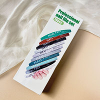 Vente en gros OEM Marque privée Professionnelles Limes à ongles double face 10 modèles différents 100/180 pour Salon et Kit de manucure DIY