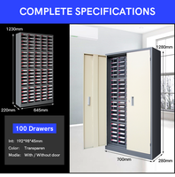 LEADLOONG - Archivador Metálico Resistente con 100 Cajones, 700*280*1280 mm, Organizador para Herramientas, Joyas, Piezas de Garaje, para Sala de Estar