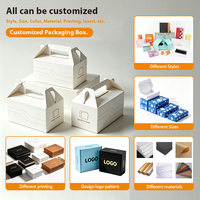 Caja de Cartón Blanca Resistente con Asa de Papel para Postres, Ideal para Panaderías, Pastelerías y Exhibición de Macarons