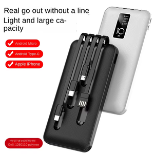 Trạm sạc di động mini bán chạy 20000mAh/10000mAh dung lượng lớn, sạc nhanh, màn hình LED, 4 dây cáp tích hợp - Product Image 6