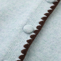 Cardigan en tricot pour femme avec col écharpe contrastant, nouveau design unique et jeune pour l'automne-hiver, modèle 2610-33b