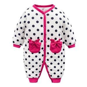 Automne hiver combinaisons matelassées pour nouveau-né ramper bébé vêtements avec motif Animal hommes et femmes vêtements chauds ODM approvisionnement - Product Image 1