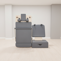 Reformer de Pilates portable en aluminium, équipement de studio de yoga de niveau commercial, pour le remodelage corporel, l'entraînement du tronc et la musculation
