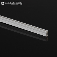 Lampe LED ultra-mince ALP096 pour sous-meuble, à poser ou encastrée, avec couvercle en silicone et profilé en aluminium, barre lumineuse
