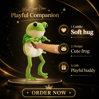 Grüner Frosch Plüschpuppe Cartoon Stofftier mit Umhang Weiches Kuschelkissen für Geburtstag Hochzeitsgeschenk