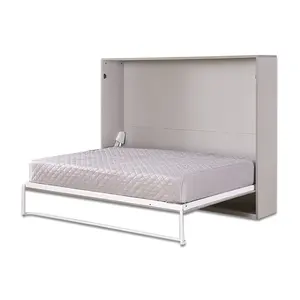Gabinete de marco de cama Murphy Horizontal Manual personalizado Operación de fácil instalación Cama de pared oculta plegable extraíble con escritorio