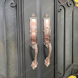 Il miglior cancello per <span class=keywords><strong>porta</strong></span> in ferro battuto antiruggine esterno ad arco superiore con vetro artistico per la <span class=keywords><strong>porta</strong></span> d'ingresso della Villa - Product Image 3