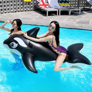 イルカクジラマウントPVCインフレータブルスイミングリング大きな大人子供耐候性耐久性プールライド - Product Image 5