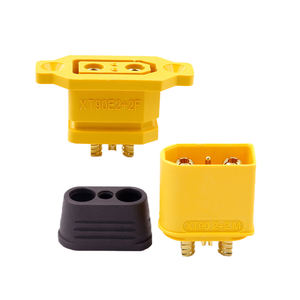 موصل أصلي Amass XT90E 2+2 أنثى (2+2)-F ذو 4 سنون للتثبيت على اللوحة، يعمل مع قابس XT90I-M وXT90(2+2) ذكر - Product Image 1