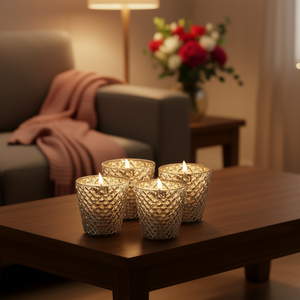 Vela Aromática de Cera de Soya Db S/4 en Cilindro de Vidrio, Sin Humo, para Interiores, Lujosa, para San Valentín, Diwali, Velas Personalizadas - Product Image 2