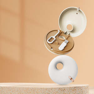 Scatola Portatile Nascosta <span class=keywords><strong>per</strong></span> Apparecchi Ortodontici, Contenitore in Plastica e Silicone a Forma di Borsa <span class=keywords><strong>per</strong></span> Protesi Dentarie, Porta-Apparecchi Invisibili - Product Image 4