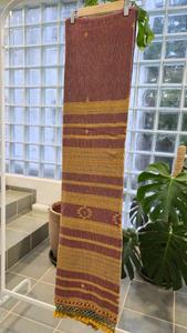 Sari Bhujodi en coton rose et marron, tissé à la main, design ethnique traditionnel, sari élégant pour mariage, fête ou occasion spéciale - Product Image 3