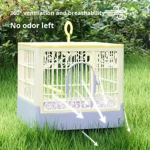 Plastik Kuş Kafesi Papağan Villası Geniş Alan Nefes Alabilen Katlanabilir Açık Hava Gözlem Kafesi Evcil Hayvan Malzemeleri - Product Image 4