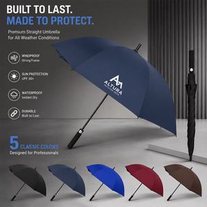 Straight 27Inch <b>Large</b> Manufacturer Windproof Luxury Promotional Event Gift Branded Print Golf <b>Umbrella</b> Custom Logo - Product Image 2