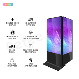 Double Sided Floor Standing LCD Kiosk 4K Ad Display <b>Board</b> Digital Signage Touchscreen 43 Inch Indoor Shopping Mall Retail Store - Product Image 2