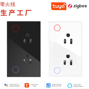 Tuya Smart Us Standard Zigbee <b>Socket</b> With Power Metering Touchscreen Glass Panel <b>Remote</b> <b>Control</b> - Product Image 4