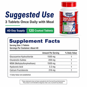 Comprimés à croquer triple action Glucosamine MSM pour le soin du cartilage articulaire, améliore la mobilité et soulage l'inconfort quotidien – Meilleures ventes - Product Image 6