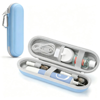 Étui de transport pratique et portable en EVA pour brosses à dents, chargeur, dentifrice, bain de bouche et brosse à dents