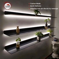Étagères murales flottantes à LED, étagère de présentation, étagère flottante pour la décoration de la cuisine
