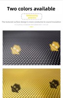 Panneau d'isolation acoustique et anti-vibration pour portière de voiture en caoutchouc butyle, feuille d'aluminium et polymère synthétique, épaisseur 2 mm, auto-adhésif