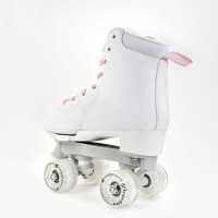 Patins à roulettes quad réglables 4 roues pour enfants, noirs/rose, avec roues en PVC de haute qualité, pour location professionnelle sur patinoire, chaussures de patinage en PP