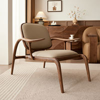 Fauteuil en bois massif, chaise de loisirs individuelle pour la maison, fauteuil de salon de luxe léger pour villa