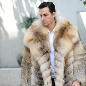 <span class=keywords><strong>Manteau</strong></span> <span class=keywords><strong>long</strong></span> en <span class=keywords><strong>fourrure</strong></span> de renard doré pour <span class=keywords><strong>homme</strong></span>, style charmant, chaud pour l'automne et l'hiver, en vraie <span class=keywords><strong>fourrure</strong></span> de renard - Product Image 3