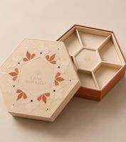 Boîte cadeau octogonale de luxe pour dattes, emballage rigide en papier personnalisé pour dattes, noix, bonbons, chocolat et cadeaux gastronomiques