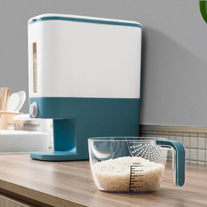 Dispensador Contenedor de arroz de grano Almacenamiento a prueba de humedad Cubo doméstico con cilindro de medición cubierto - Product Image 4