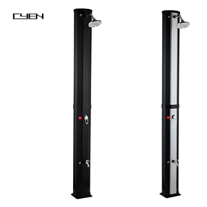 Douche <span class=keywords><strong>solaire</strong></span> CYEN de forme octogonale, 60L, corps en PVC <span class=keywords><strong>noir</strong></span>, tête de douche pivotante, pour extérieur, cour, <span class=keywords><strong>piscine</strong></span>, bord de plage, jardin - Product Image 1
