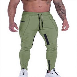 Men's Joggers Sweatpants 75% Cotton, 25% Polyester Slim Fit Workout Training <b>Thigh</b> Mesh Gym Jogger Pants with Zipper Pockets - Product Image 4