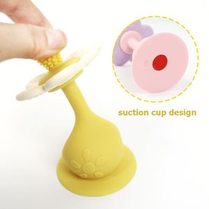 Nouveau design Jouets de dentition en silicone Hochet Anneau de dentition Ventouses Sans BPA Anneau de dentition pour bébé en silicone - Product Image 5